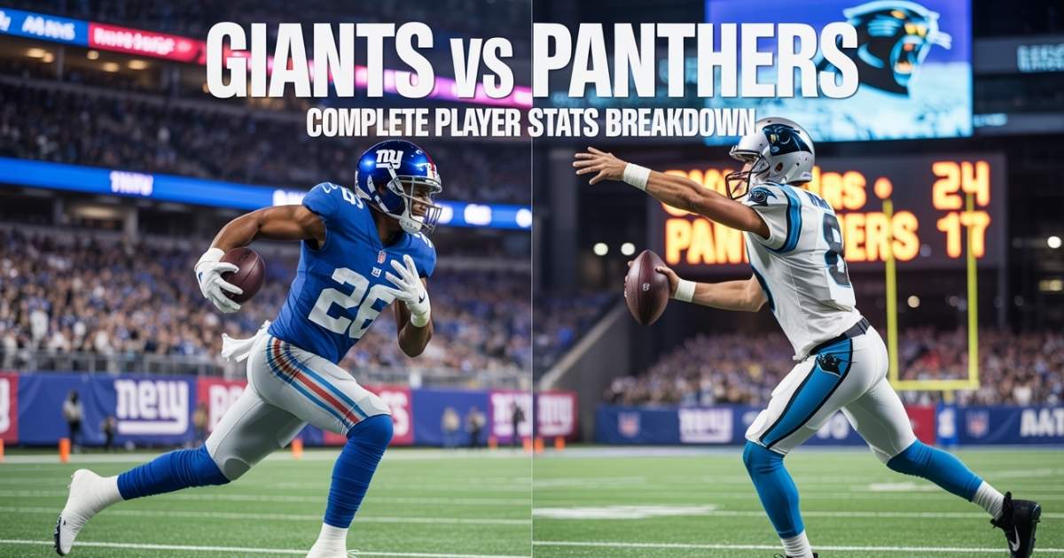 New York Giants vs Carolina Panthers Match Player Stats: Power-Packed Breakdown